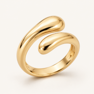 Aureline Bypass Ring on an ivory background