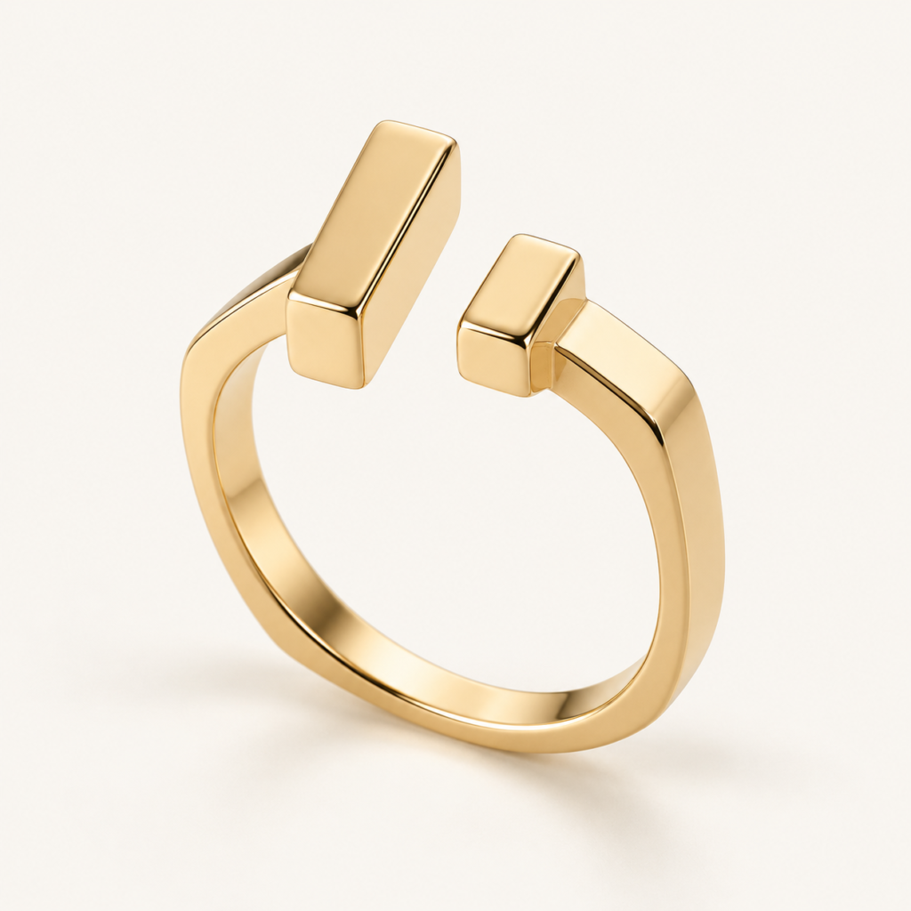 Élan Geometric Ring on an ivory background