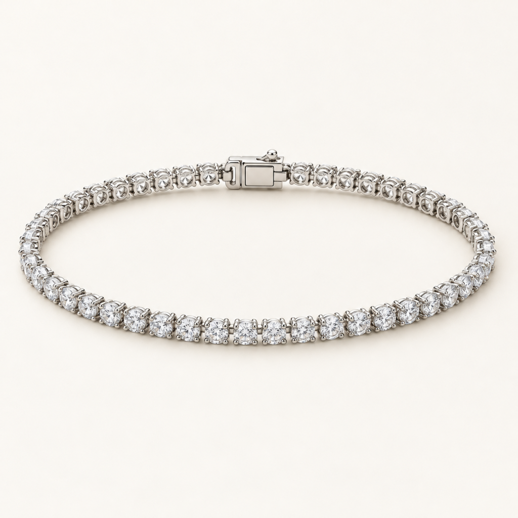 Linea Line Bracelet on an ivory background