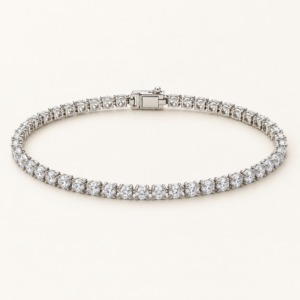 Linea Line Bracelet on an ivory background