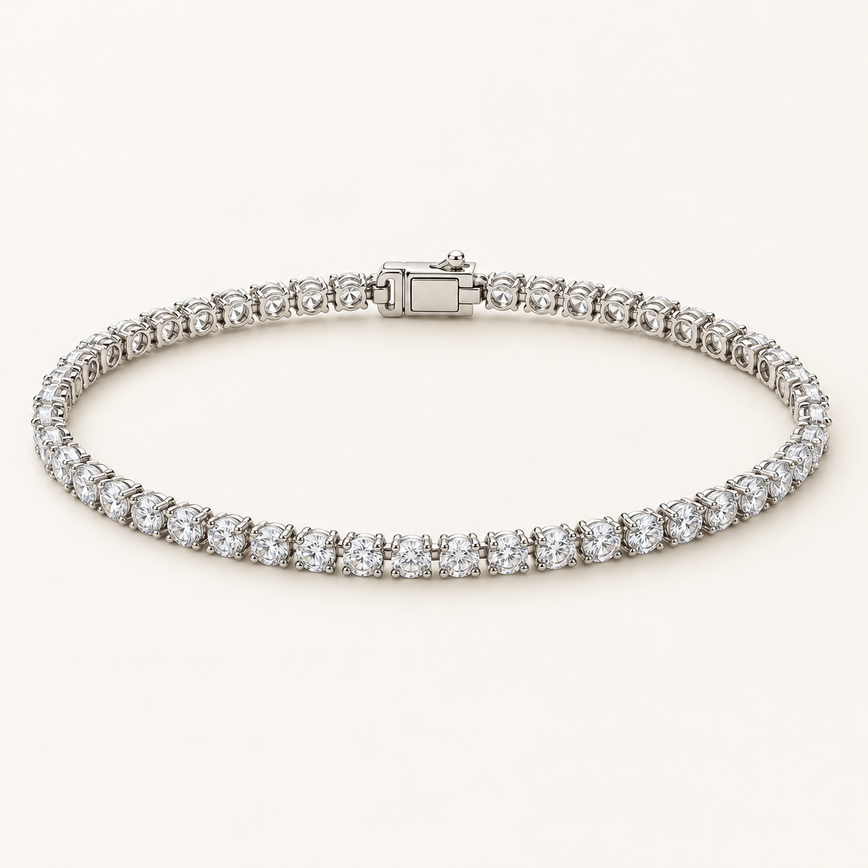 Linea Line Bracelet on an ivory background