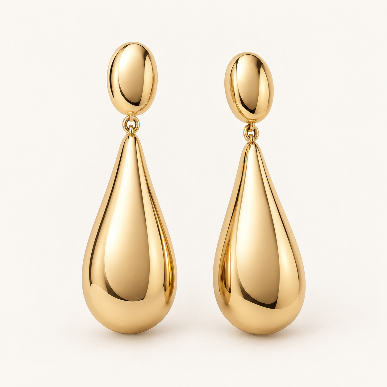 Seren Drop Earrings on an ivory background