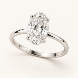 Solstice Oval Ring on an ivory background